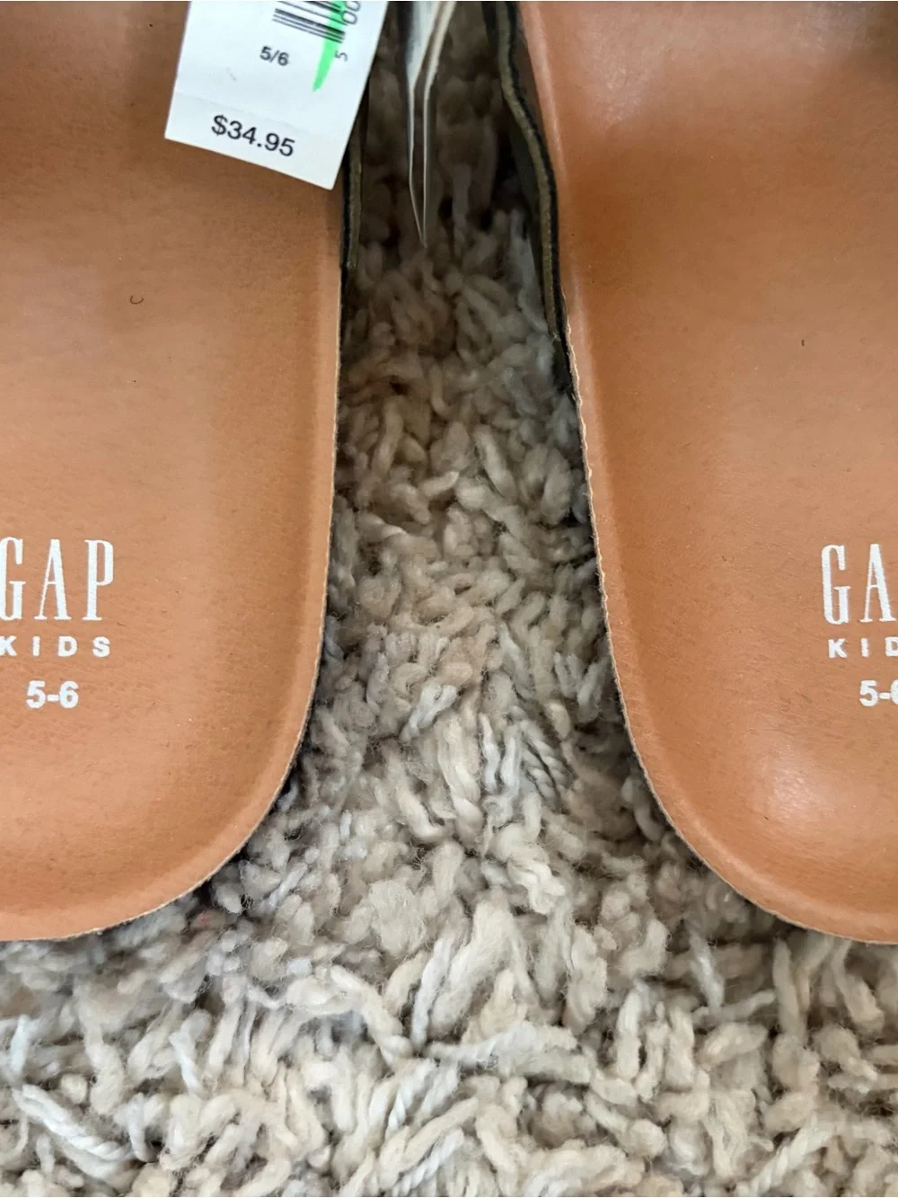 GAP Kids Camo Green Buckle Slide Sandals